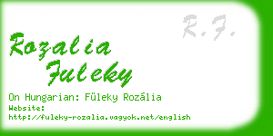 rozalia fuleky business card